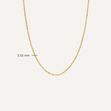 Oro de 14 Quilates Twisted Chain Necklace - 4