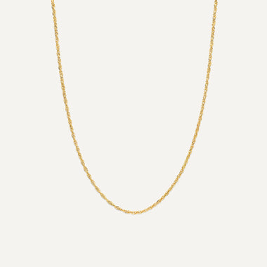 Oro de 14 Quilates Twisted Chain Necklace - 1