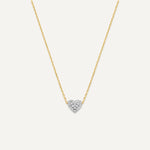 Pavé Zirkonia Puffy Hart Hanger Ketting