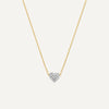Pavé Cubic Zirconia Puffy Heart Pendant Necklace