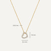 14 Karat Gold Pavé Cubic Zirconia Linked Open Heart Pendant Necklace - 6