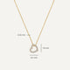 Pavé Cubic Zirconia Linked Open Heart Pendant Necklace