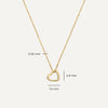 14 Karat Gold Linked Open Heart Pendant Necklace - 6