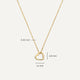 Linked Open Heart Pendant Necklace