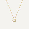 14 Karat Gold Linked Open Heart Pendant Necklace - 1