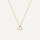 Linked Open Heart Pendant Necklace