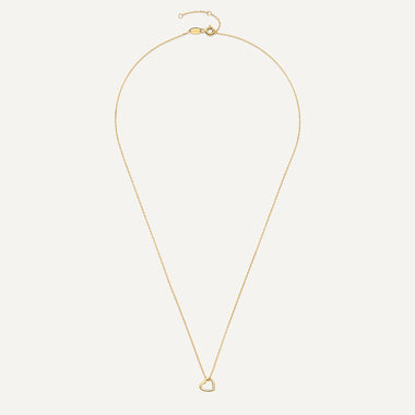 14 Karat Gold Linked Open Heart Pendant Necklace - 8