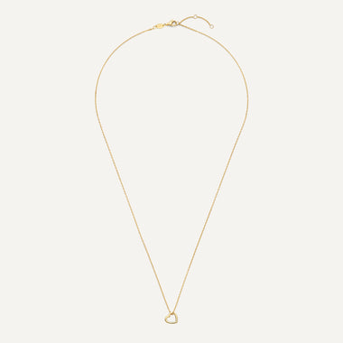 14 Karat Gold Linked Open Heart Pendant Necklace - 10