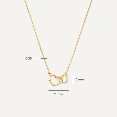 14 Karat Gold Infinity Heart Pendant Necklace - 5