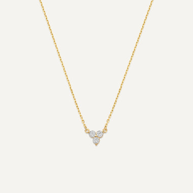 14 Karat Gold Lotus Zirconia Set - 4
