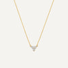 Cubic Zirconia Lotus Pendant Necklace