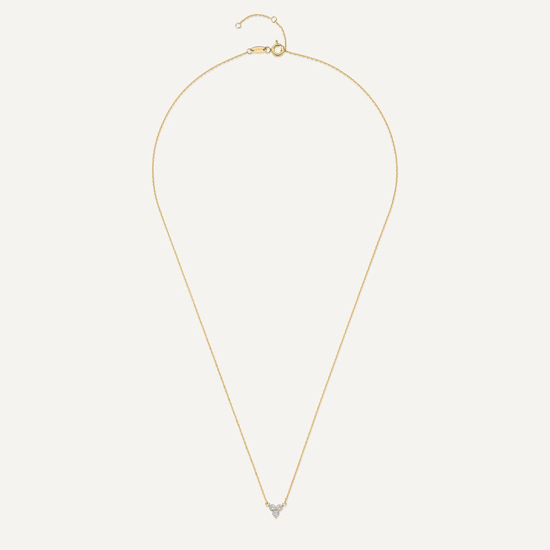 Cubic Zirconia Lotus Pendant Necklace