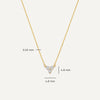 14 Karat Gold Cubic Zirconia Lotus Pendant Necklace - 5