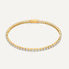 14 Karat Gold Cubic Zirconia Tennis Bracelet (18.5cm) - 1