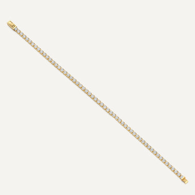 14 Karaat Goud Zirkonia Tennisarmband (18.5mm) - 5