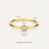 14 Karaat Goud met Diamant Illusion Set Diamant Ring (0.02 ct) - 5
