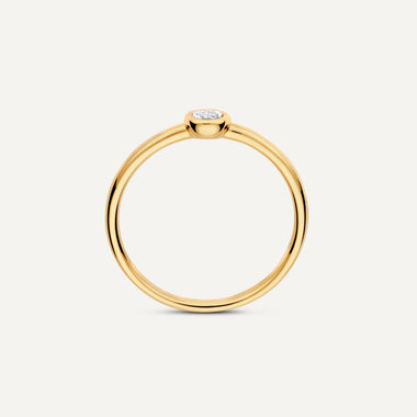 14 Karaat Goud met Diamant Illusion Set Diamant Ring (0.02 ct) - 6