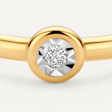 14 Karaat Goud met Diamant Illusion Set Diamant Ring (0.02 ct) - 7