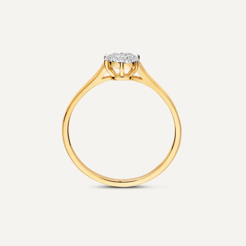 Six Prong Diamond Cluster Ring (0.15 ct)