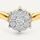 Six Prong Diamond Cluster Ring (0.15 ct)