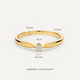 Six Prong Diamant Solitair Tapered Ring (0.05 ct)