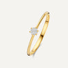 Or 14 Carats avec Diamant Bague Solitaire Diamant Six Prong (0.10 ct) - 1