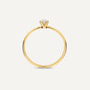 Or 14 Carats avec Diamant Bague Solitaire Diamant Six Prong (0.10 ct) - 6