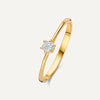 14 Karat Gold with Diamond Six Prong Diamond Solitary Ring (0.15 ct) - 1