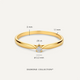 Four Prong Diamant Solitair Tapered Ring (0.05 ct)