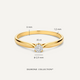 Four Prong Diamant Solitair Tapered Ring (0.10 ct)