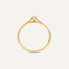 14 Karaat Goud met Diamant Four Prong Diamant Solitair Tapered Ring (0.10 ct) - 6