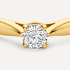 14 Karaat Goud met Diamant Four Prong Diamant Solitair Tapered Ring (0.10 ct) - 7