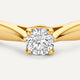 Four Prong Diamant Solitair Tapered Ring (0.10 ct)