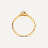 585er Gold mit Diamant Four Prong Diamant Solitär Tapered Ring (0.15 ct) - 6