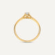Four Prong Diamant Solitär Tapered Ring (0.15 ct)