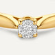 Four Prong Diamant Solitär Tapered Ring (0.15 ct)