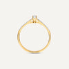 585er Gold mit Diamanten Four Prong Diamant Solitär Pavé Tapered Ring (0.20 ct) - 7