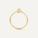 Four Prong Diamant Solitär Pavé Tapered Ring (0.20 ct)