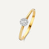 585er Gold mit Diamanten Diamant Halo Ring (0.05 ct) - 1