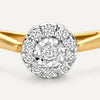 585er Gold mit Diamanten Diamant Halo Ring (0.05 ct) - 7