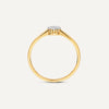 14 Karat Gold with Diamonds Diamond Cluster Tapered Ring (0.15 ct) - 7