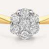 14 Karat Gold with Diamonds Diamond Cluster Tapered Ring (0.15 ct) - 8