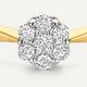 Diamond Cluster Tapered Ring (0.15 ct)