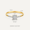 14 Karat Gold with Diamonds Pavé Four Prong Diamond Halo Ring (0.10 ct) - 6
