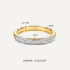 585er Gold mit Diamanten Pavé Diamant Allianz Ring (0.22 ct) - 6