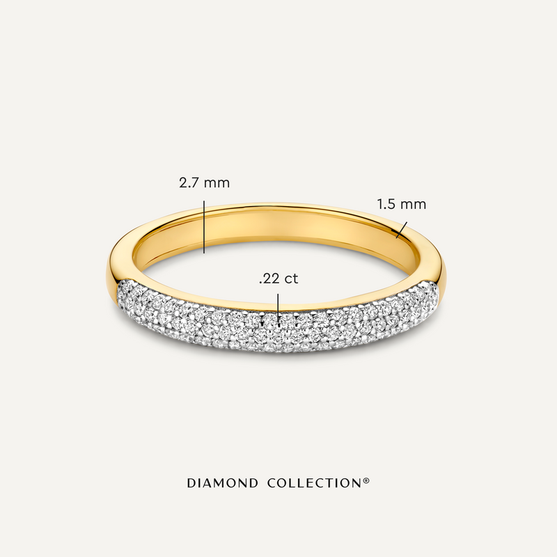 Pavé Diamant Allianz Ring (0.22 ct)