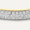 585er Gold mit Diamanten Pavé Diamant Allianz Ring (0.22 ct) - 8