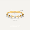 14 Karaat Goud met Diamanten Bezel Set Diamant Band Ring (0.15 ct) - 6