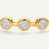 14 Karaat Goud met Diamanten Bezel Set Diamant Band Ring (0.15 ct) - 7