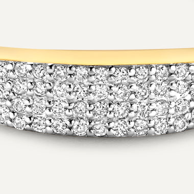 14 Karat Gold with Diamonds Pavé Diamond Signet Ring (0.20 ct) - 7